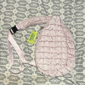 Quilted Light Pink Sling Bag by